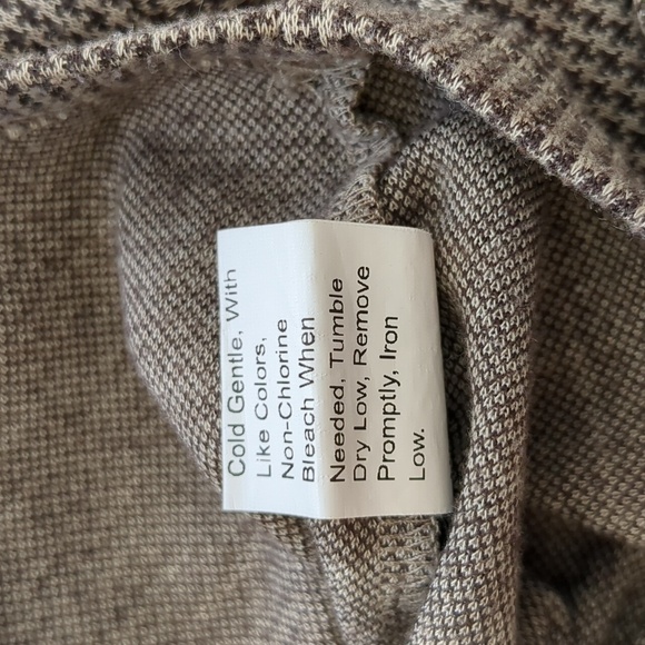 Brown Long Sleeve Collared Cropped Shirt Top Unbranded - Picture 12 of 14